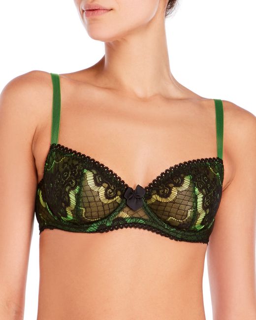 neon lime mesh underwired cup bra volume